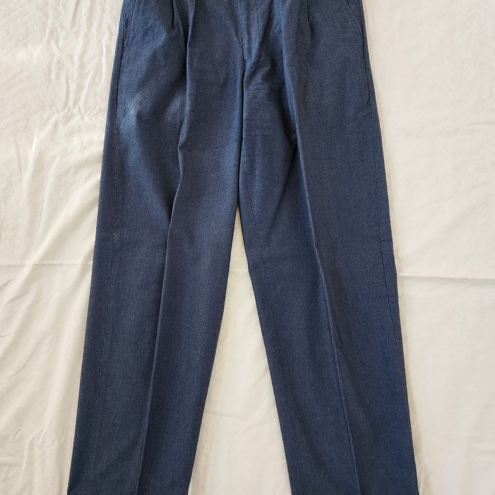 Ungaro Men's Blue Cotton Dress Pants 34" Waist